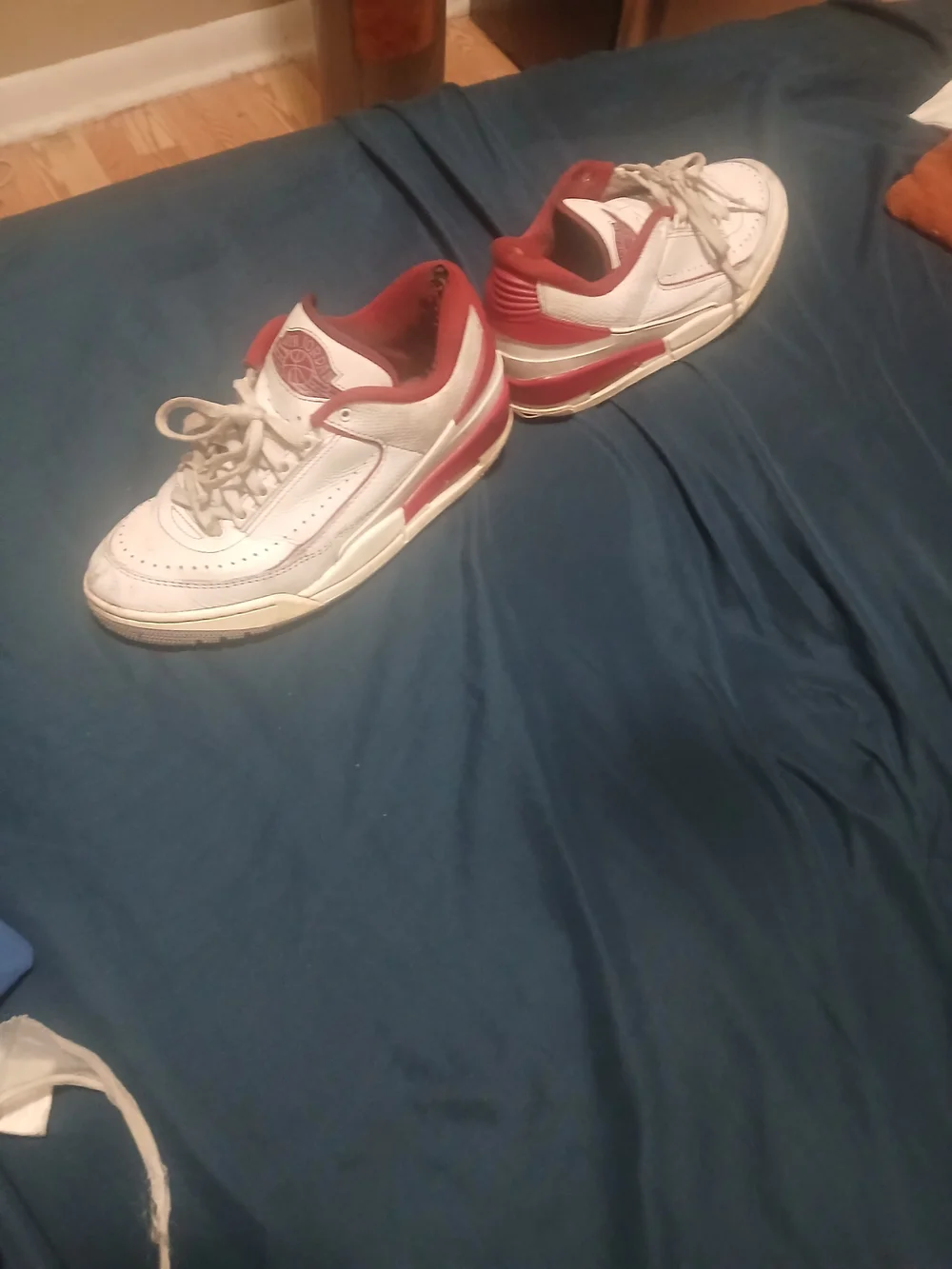 Nike Air Jordan White and Red Sneakers